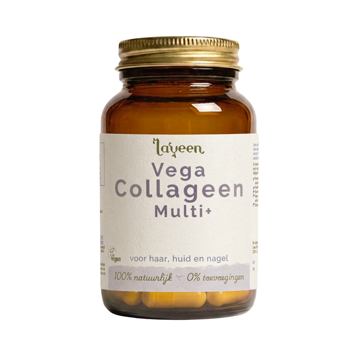 Laveen Vega Collageen Multi+, voor haar, huid en nagel. 100% natuurlijk, 0% teovoegingen, vegan gecertificeerd.