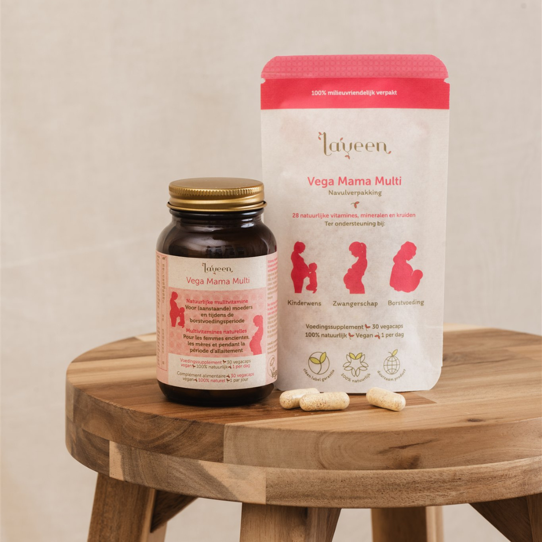 Laveen: Vega Mama Multi Navulverpakking – Foliumzuur – Zwangerschap Pillen