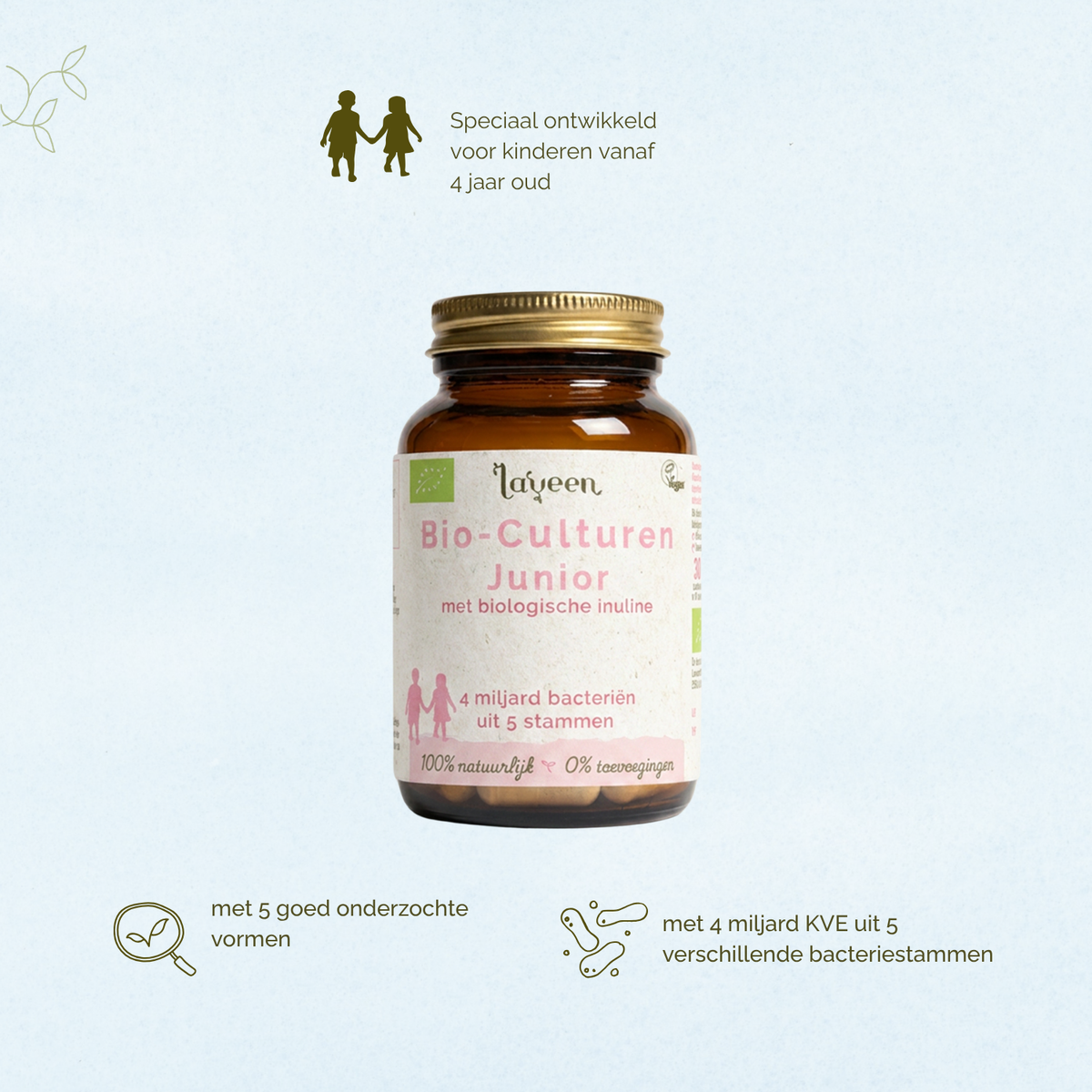 Bio-culturen Junior - Biologische probiotica voor kinderen - 30 capsules