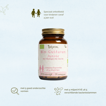 Bio-culturen Junior - Biologische probiotica voor kinderen - 30 capsules
