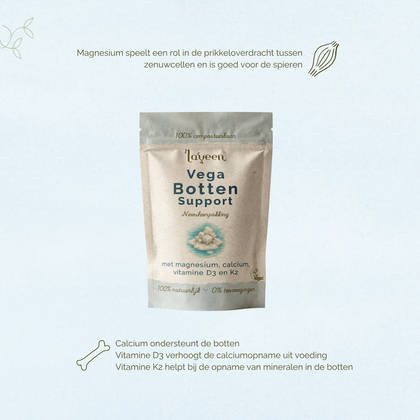 Vega Botten Support Navulverpakking- Magnesium + calcium complex - 30 capsules