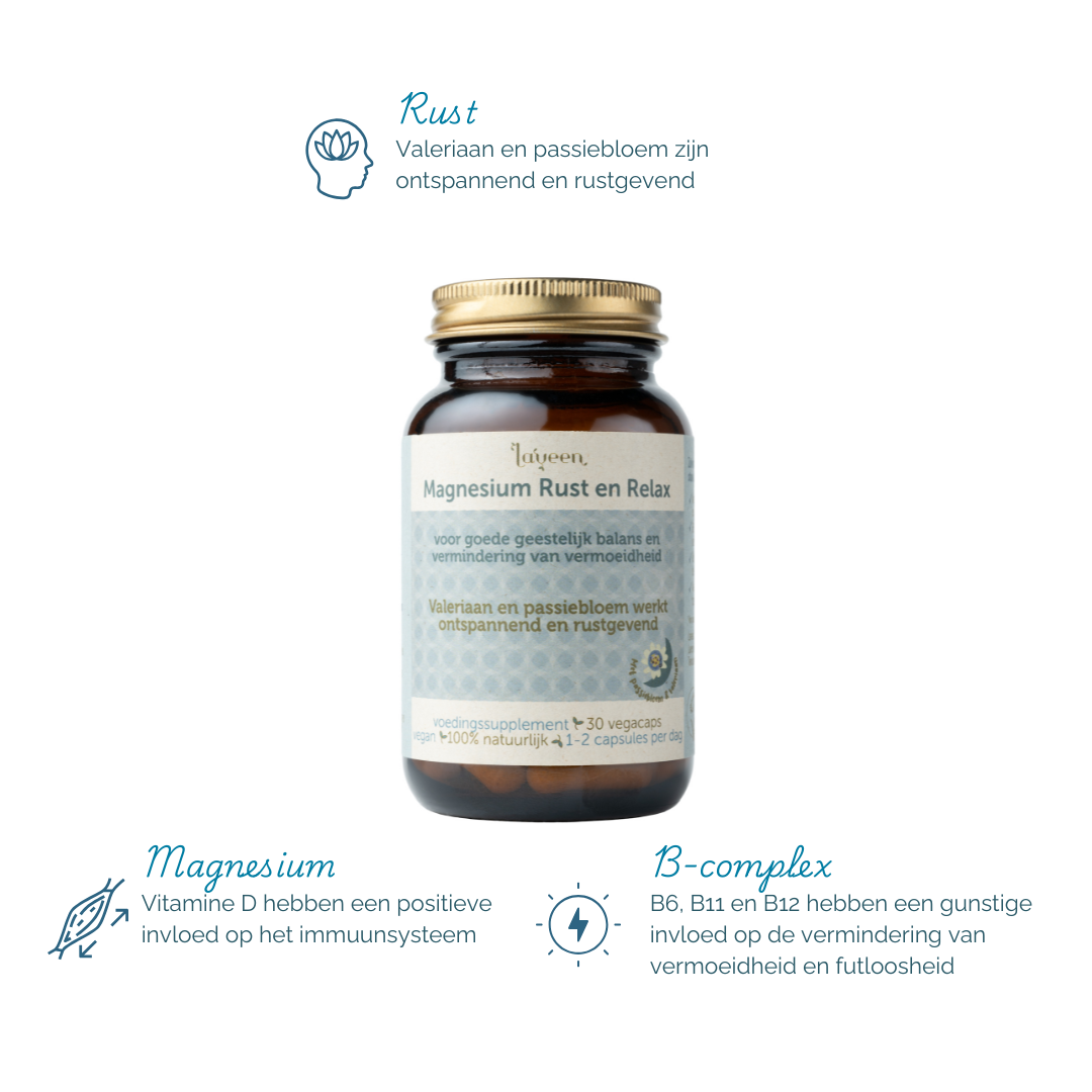 Voordelen van dit product: Valeriaan en passiebloem zijn ontspannend en rustgevend, vitamine D heeft een positieve invloed op het immuunsysteem, vitamine B-complex heeft een gunstige invloed op de vermindering van vermoeidheid.