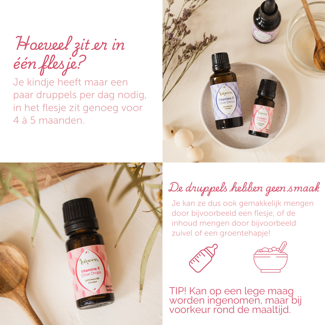 Gebruiksadviezen: 2 druppels per dag. De druppels hebben geen smaak en kunnen dus makkelijk gemengd worden door een flesje.