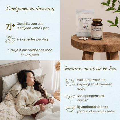 Magnesium Rust & Relax Navulverpakking - Multivitamine magnesiumsupplement - 30 capsules