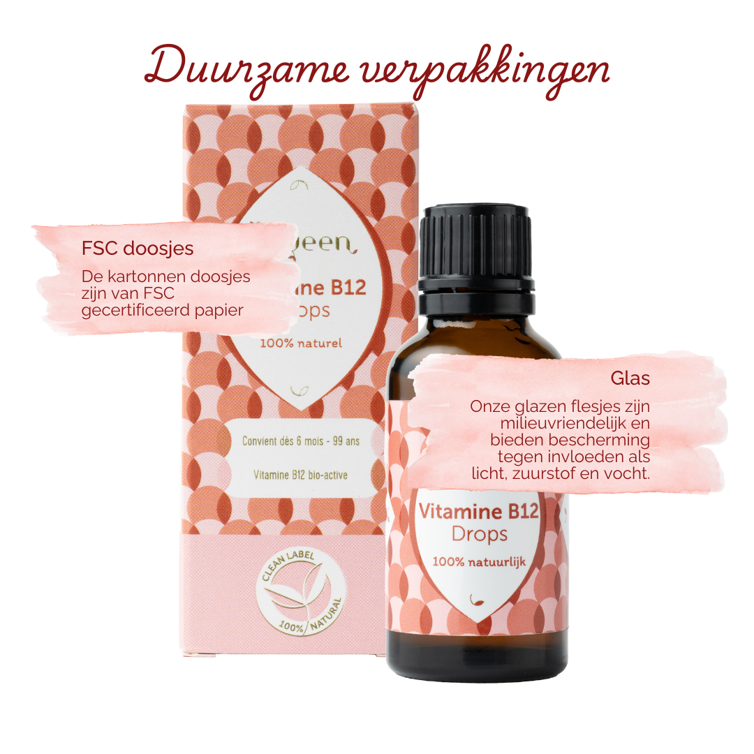 Wij maken gebruik van duurzame verpakkingen: de doosjes zijn van FSC gecertificeerd papier en de flesjes zijn van milieuvriendelijk glas.