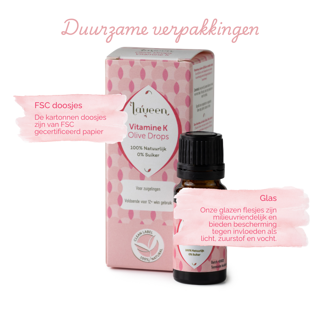 Wij maken gebruik van duurzame verpakkingen: de doosjes zijn van FSC gecertificeerd papier en de flesjes zijn van milieuvriendelijk glas.