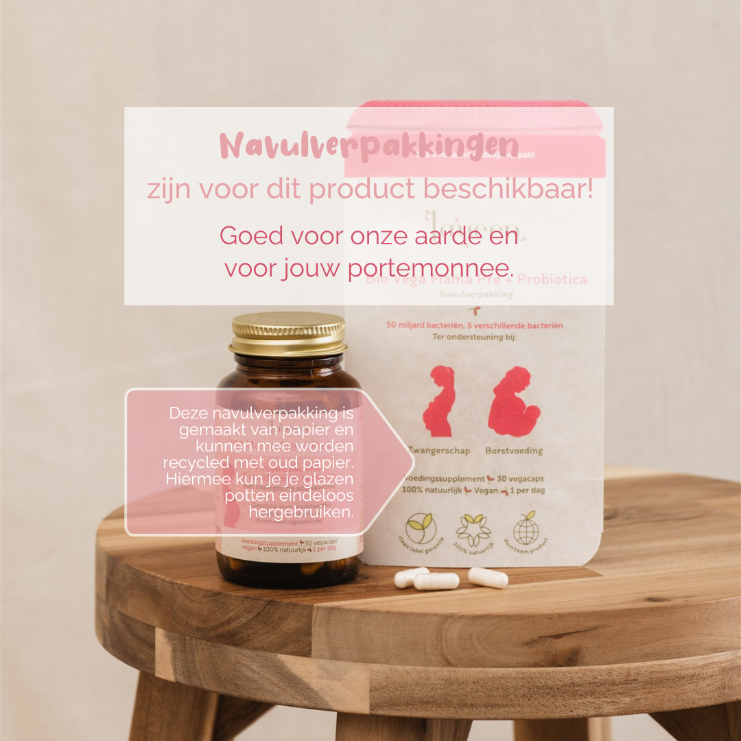 Laveen: Bio Vega Mama Pre+Probiotica Navulverpakking - Probiotica Capsules