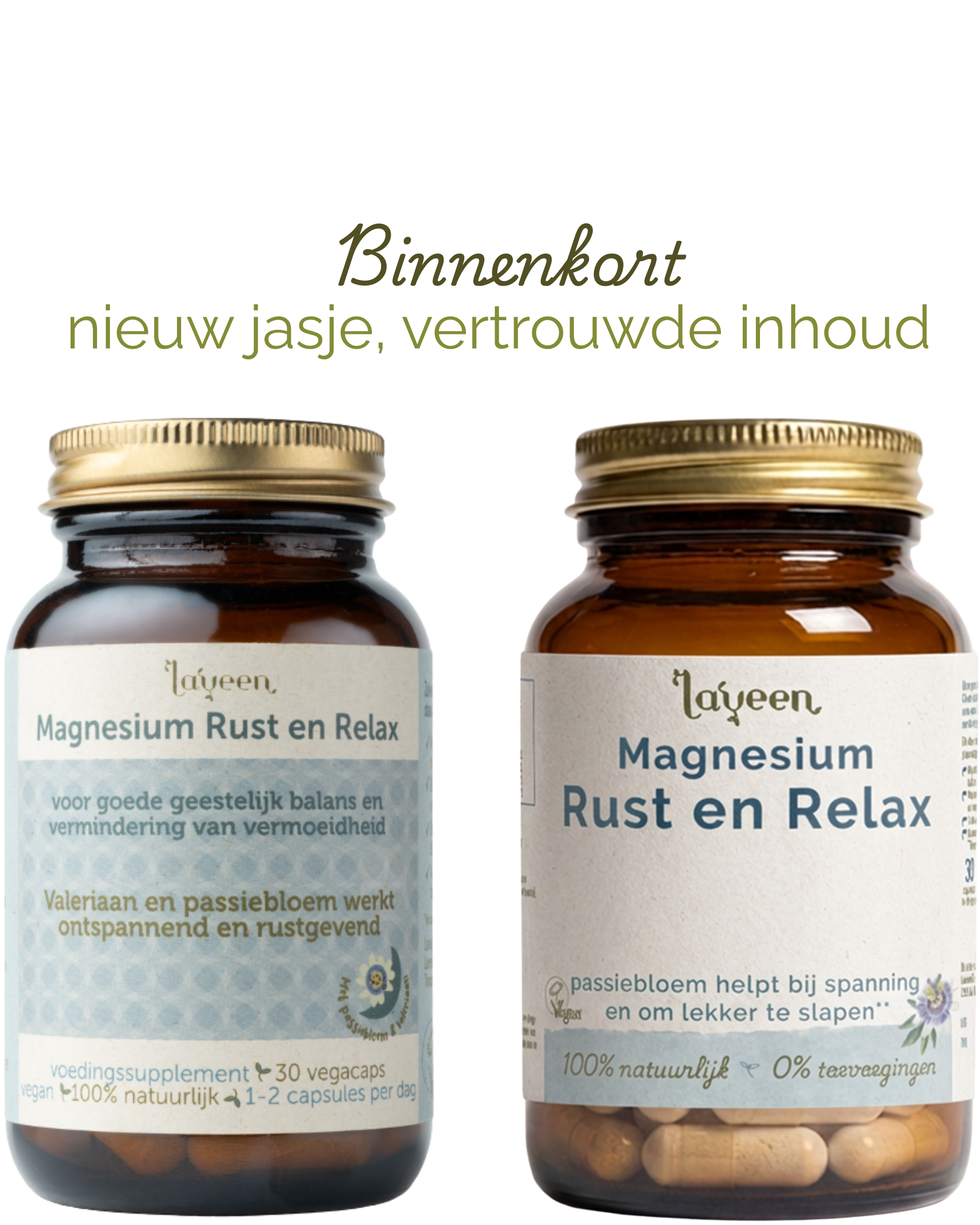 Laveen: Magnesium Rust & Relax – magnesium, vit B-complex, passiebloem en valeriaan – Multivitamine Capsules