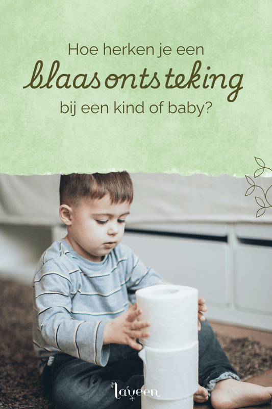 Pinterest cover artikel blaasonsteking kind Laveen