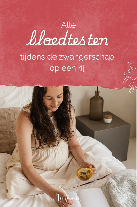 pinterest cover van Laveen artikel over bloedtesten tijdens de zwangerschap