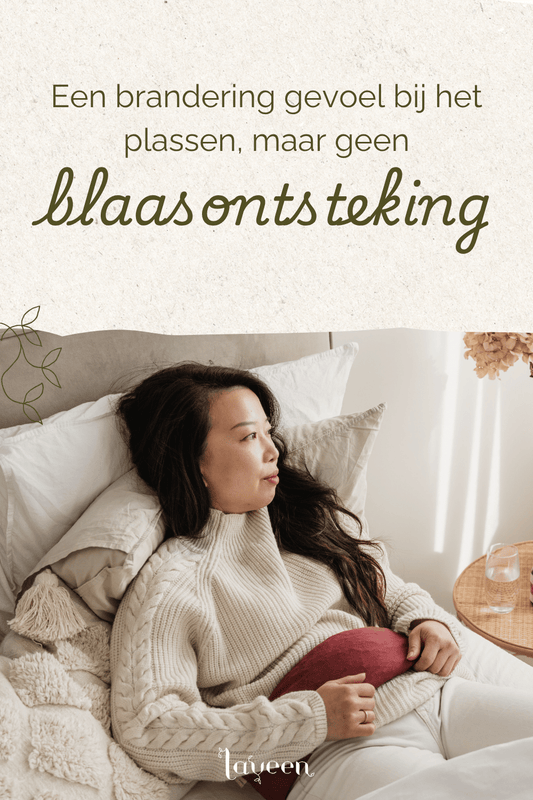 pinterest cover: branderig gevoel bij plassen maar gen blaasontsteking