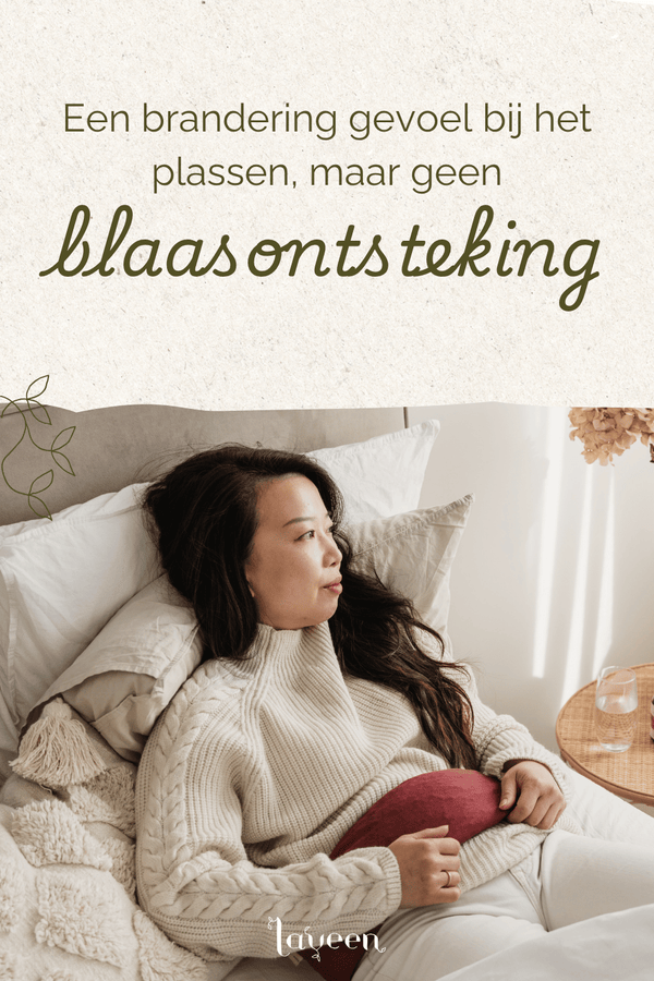 pinterest cover: branderig gevoel bij plassen maar gen blaasontsteking