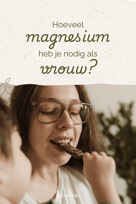Pinterest cover voor Laveen artikel: Hoeveel magnesium per dag voor vrouwen?