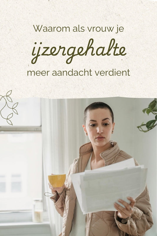 Pinterest cover voor Laveen artikel: Waarom als vrouw je ijzergehalte meer aandacht verdient;