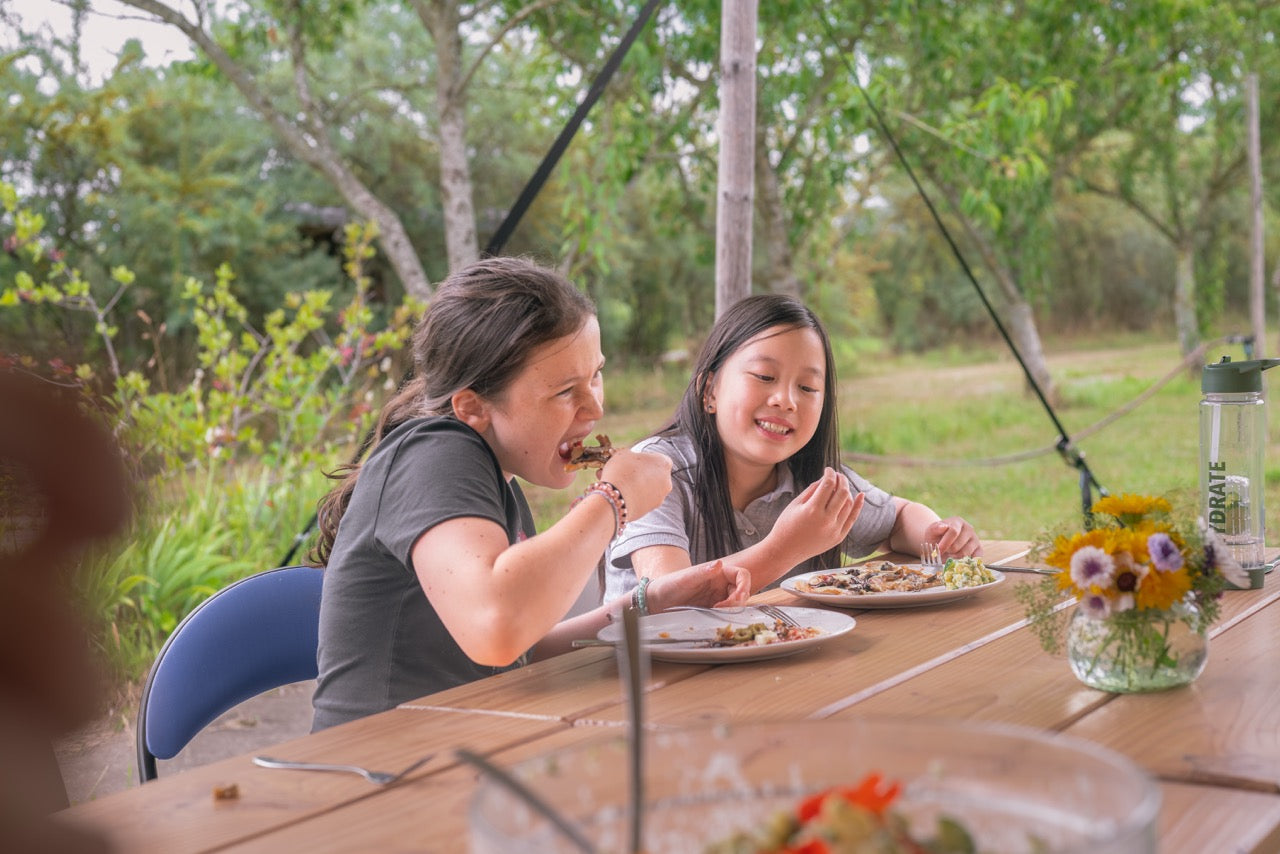Kinderen eten met plezier groenten
