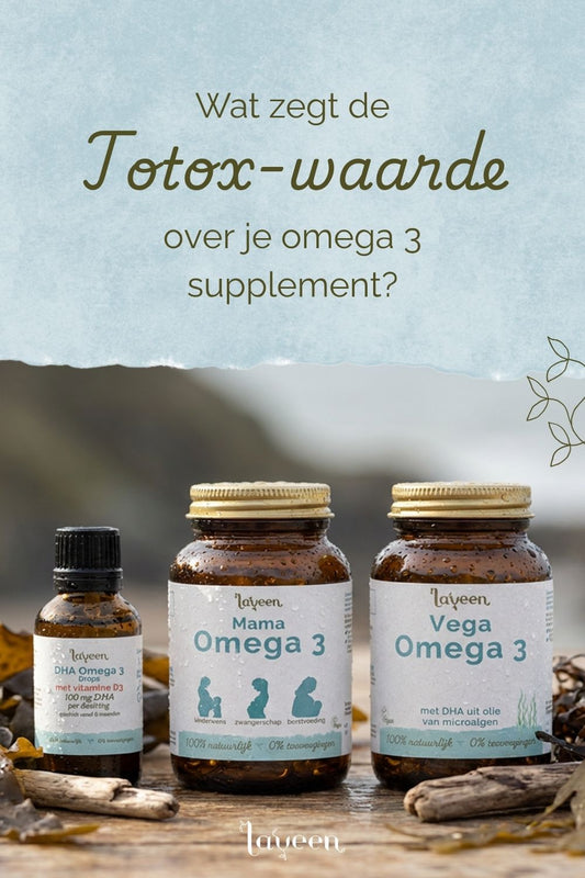 pinterest cover van Laveen artikel over totox-waarde van omega 3 supplementen