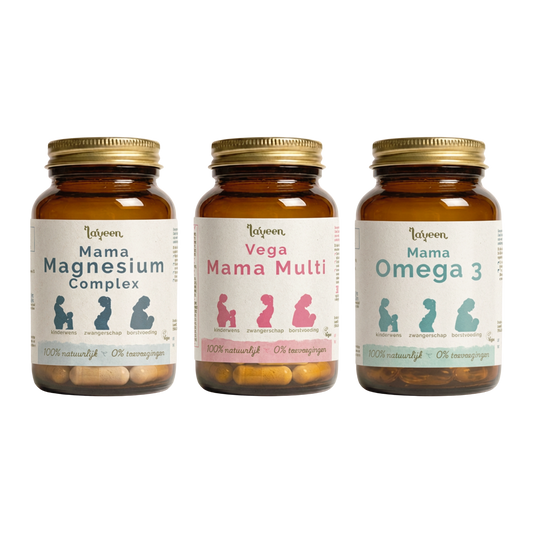 Laveen Mama Kinderwens Voordeelbundel met Mama Magnesium Complex, Vega Mama Multi en Mama Omega 3.