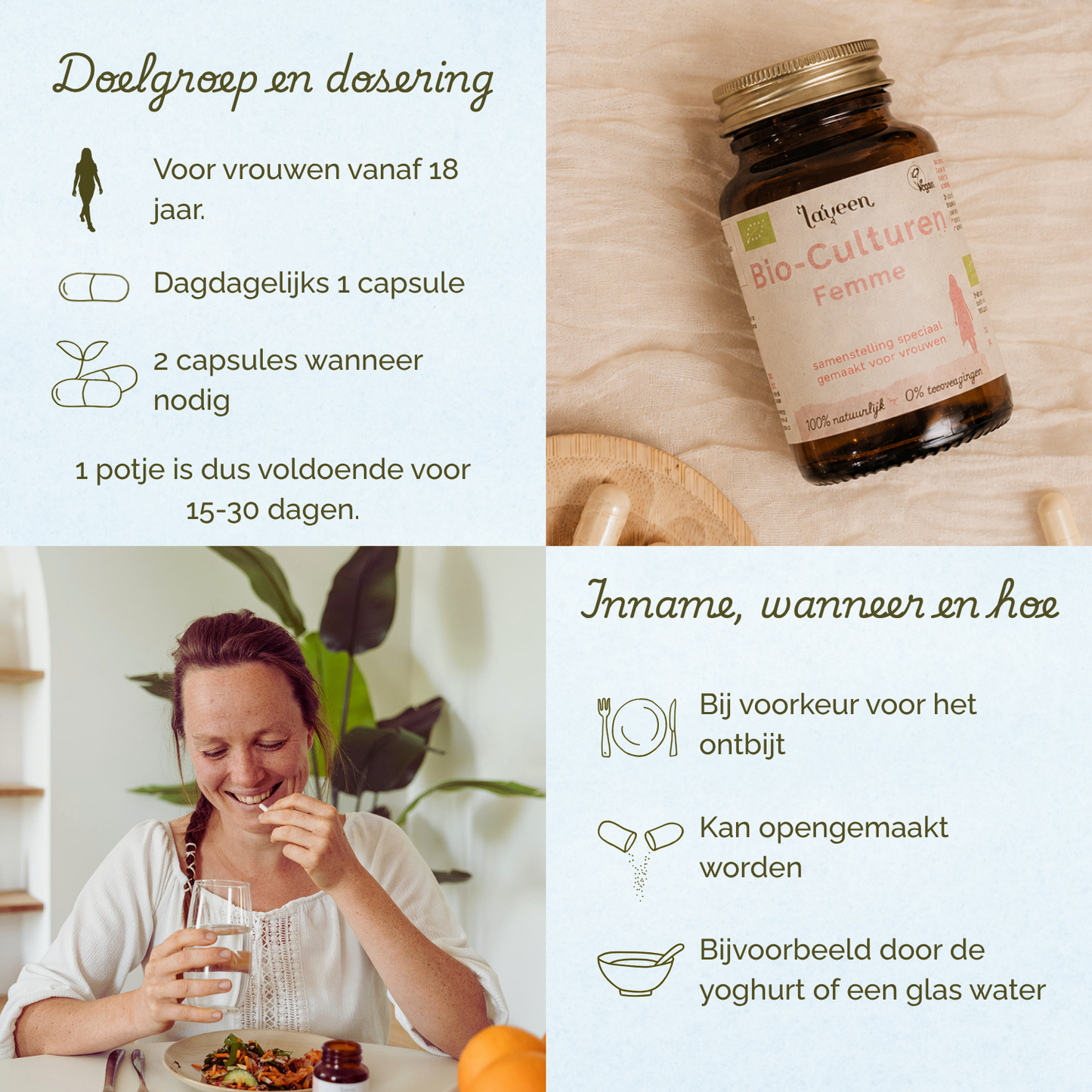 Bio-culturen Femme - Probiotica met D-Mannose voor vrouwen - 30 capsules