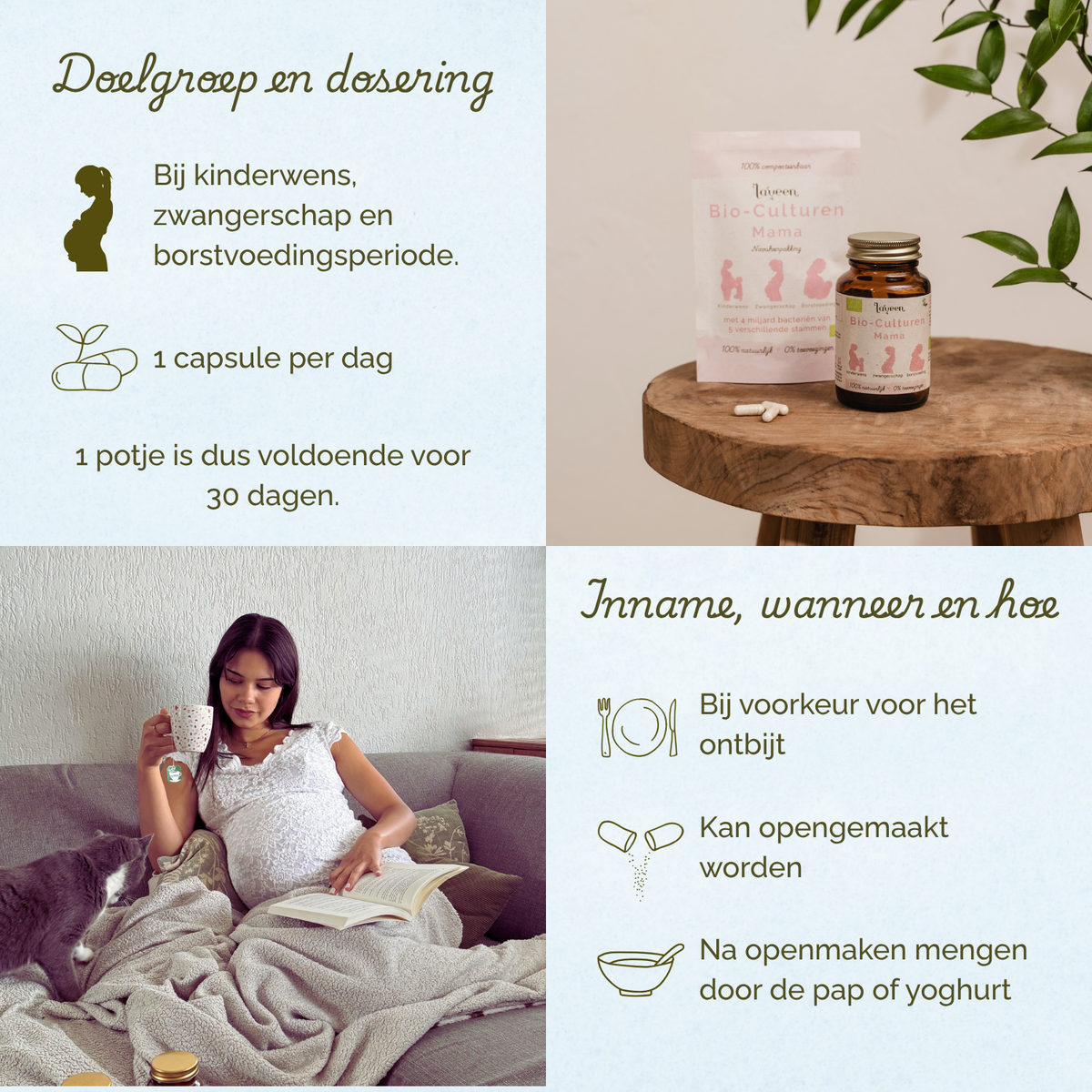 Bio-culturen Mama Navulverpakking - Zwangerschap probiotica - 30 capsules